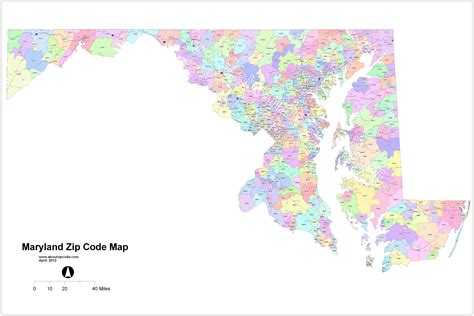 MAP Zip Code Map Of Maryland